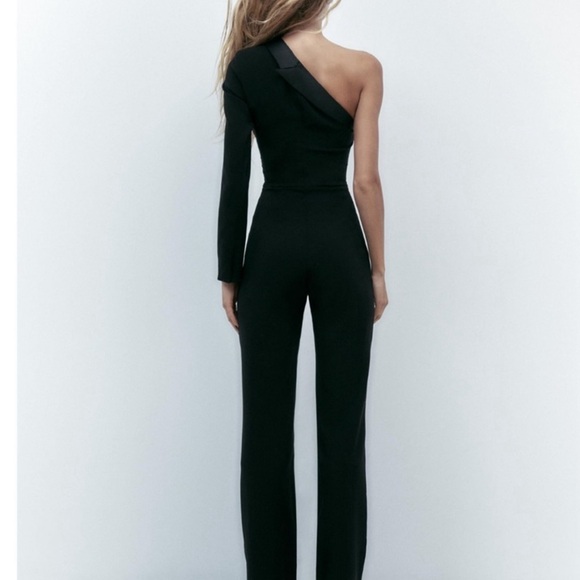 Zara Black TUX JUMPSUIT M - Picture 2 of 2